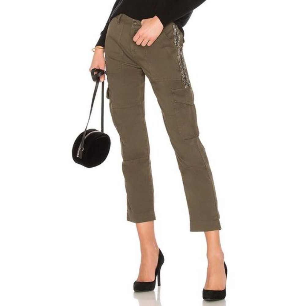 Joie Embellished Cargo Pants Fatigue Sz 2